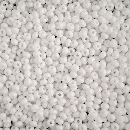 6/0 SNOW WHITE Preciosa Seed Beads
