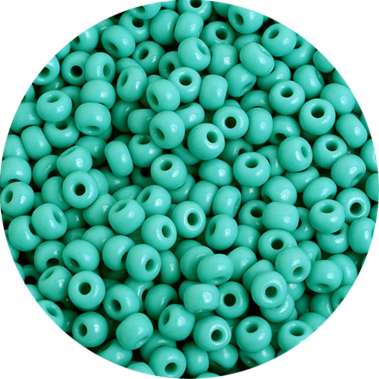 6/0 TURQUOISE GREEN Czech Glass Seed Beads