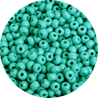 6/0 TURQUOISE GREEN Czech Glass Seed Beads