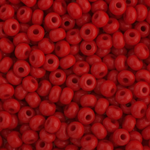 6/0 APPLE RED Preciosa Seed Beads
