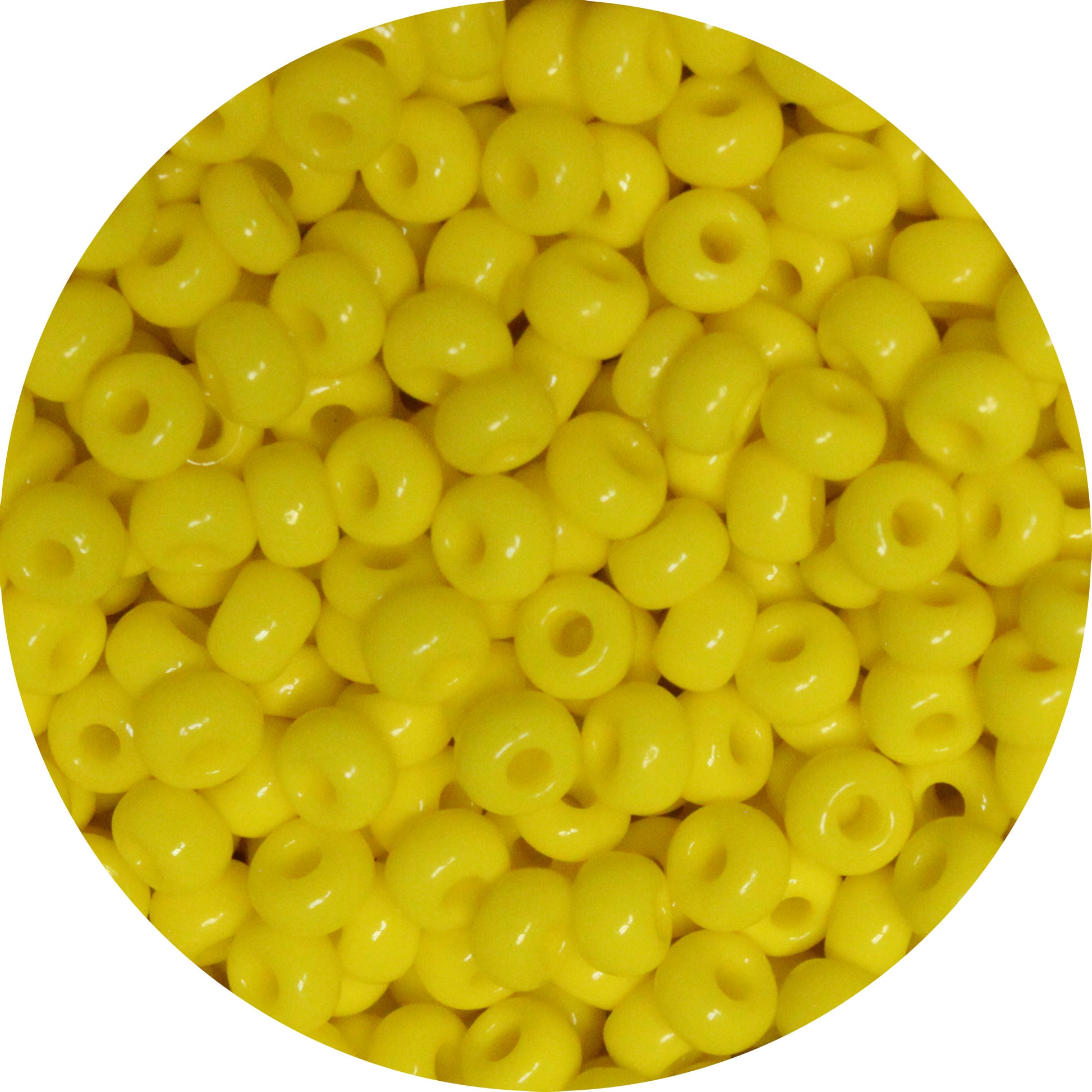 6/0 LEMON YELLOW Czech Glass Seed Beads