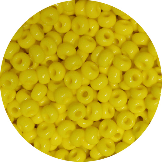 6/0 LEMON YELLOW Czech Glass Seed Beads