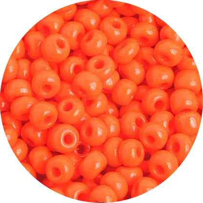 6/0 PUMPKIN ORANGE Czech Glass Seed Beads