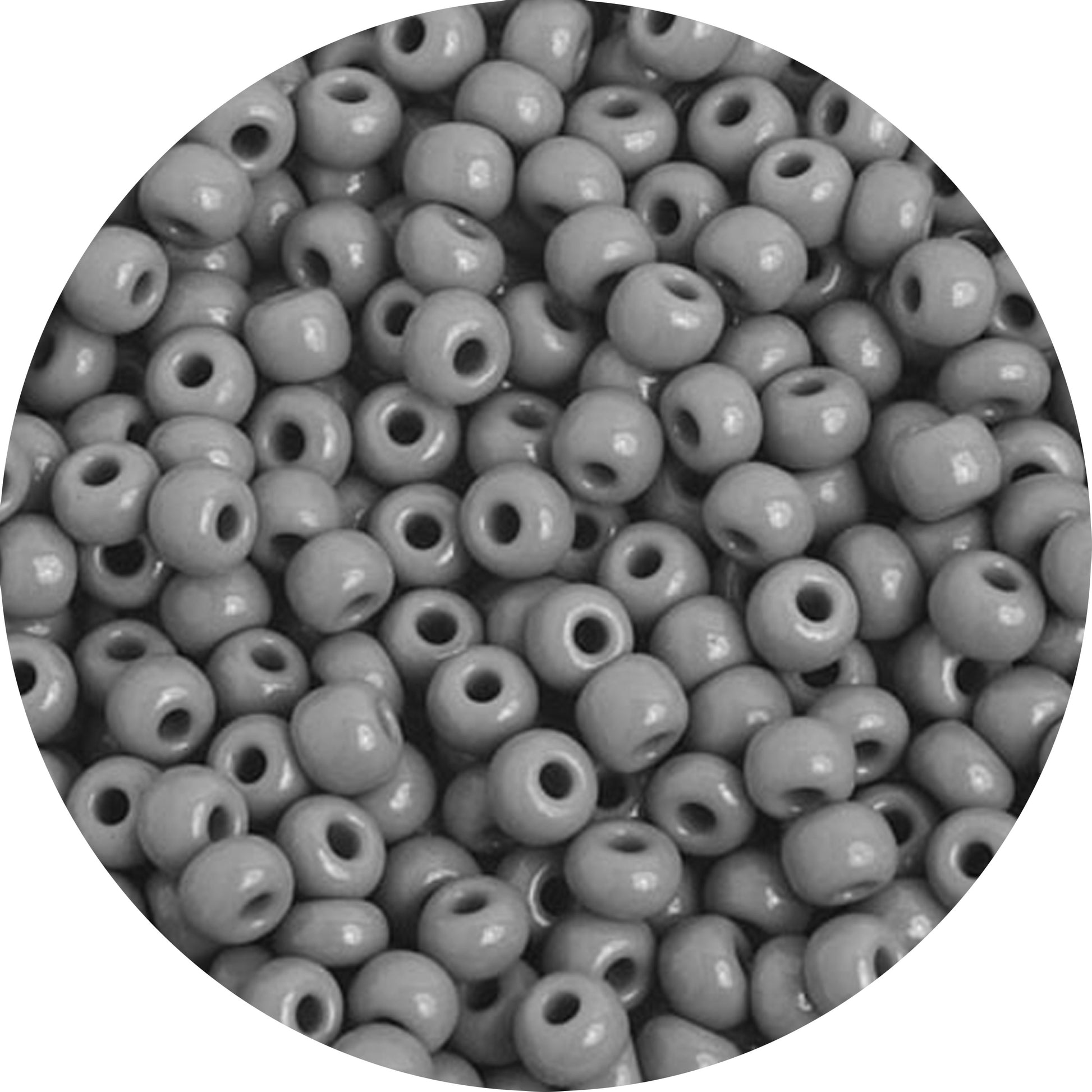 6/0 MEDIUM GREY Czech Glass Seed Beads