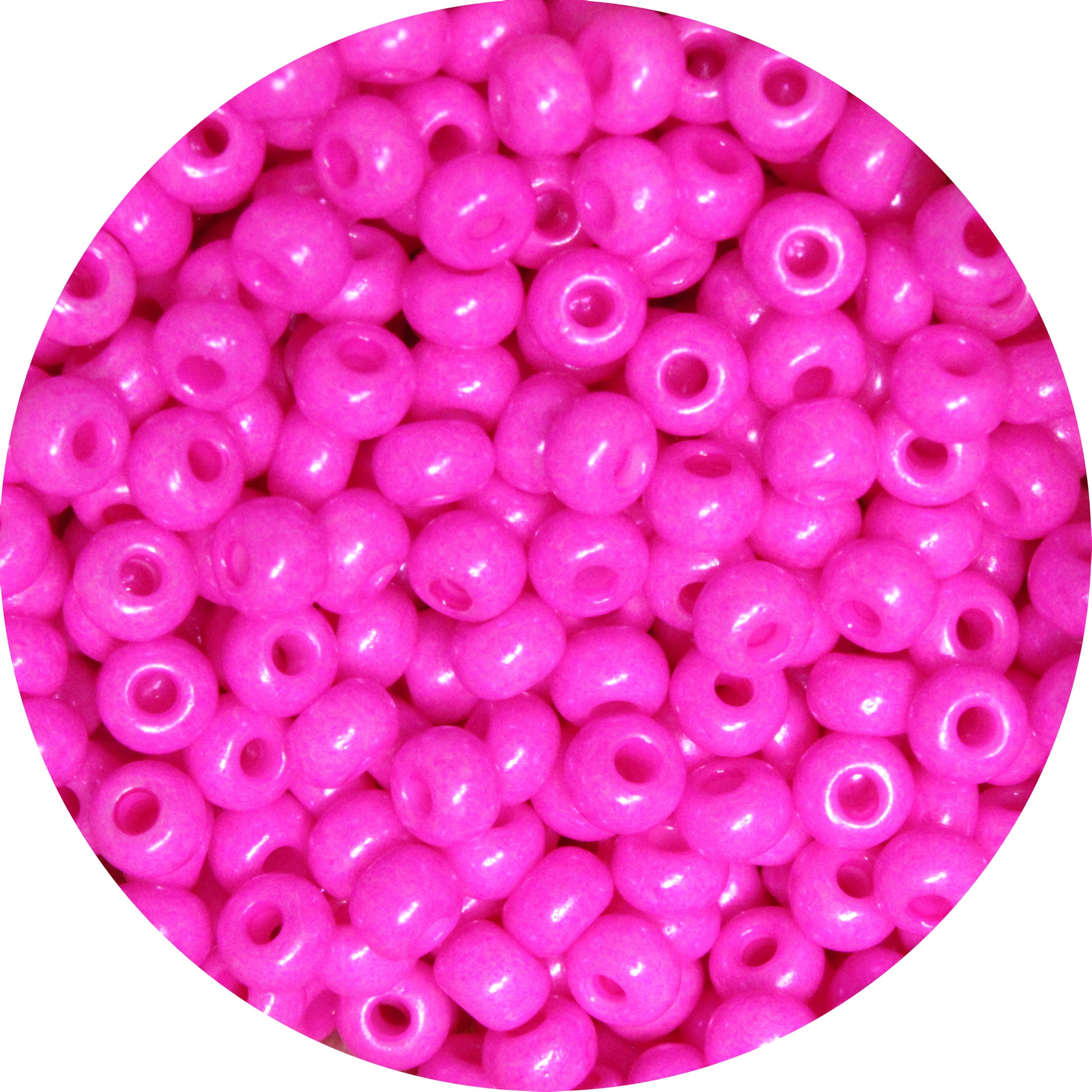 6/0 FUCHSIA PINK Czech Glass Seed Beads