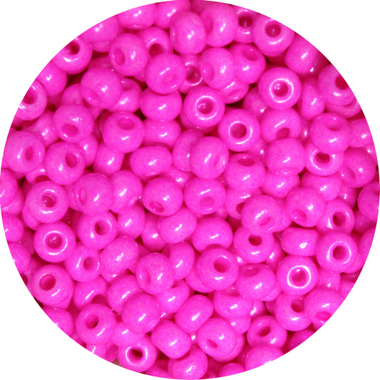 6/0 FUCHSIA PINK Czech Glass Seed Beads