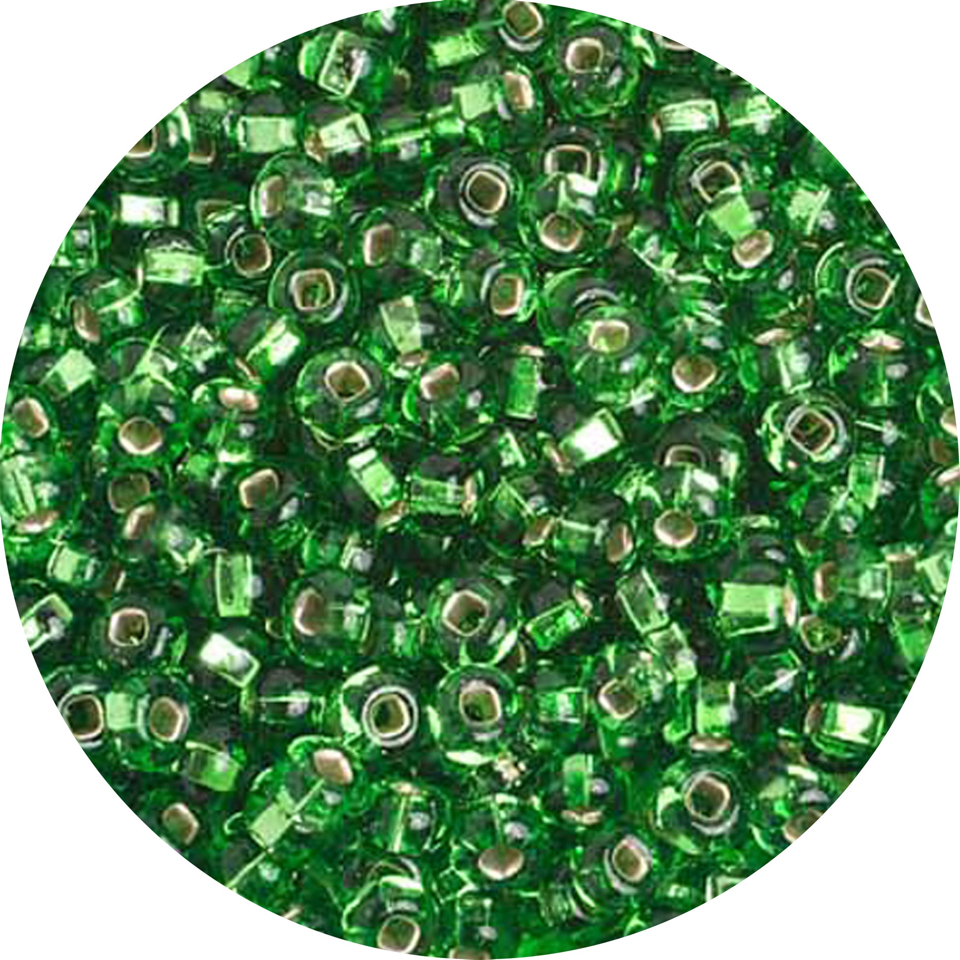 6/0 LIME GREEN S/L Czech Glass Seed Beads