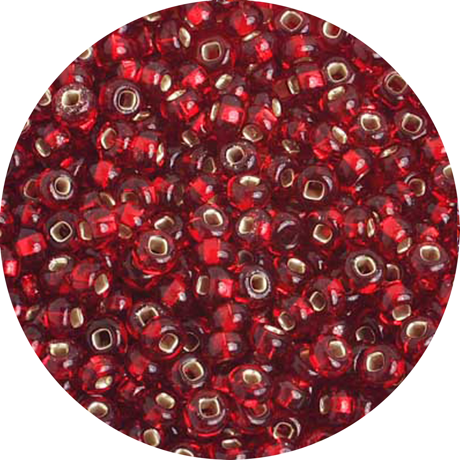 6/0 RED SILVER LINED Czech Glass Seed Beads