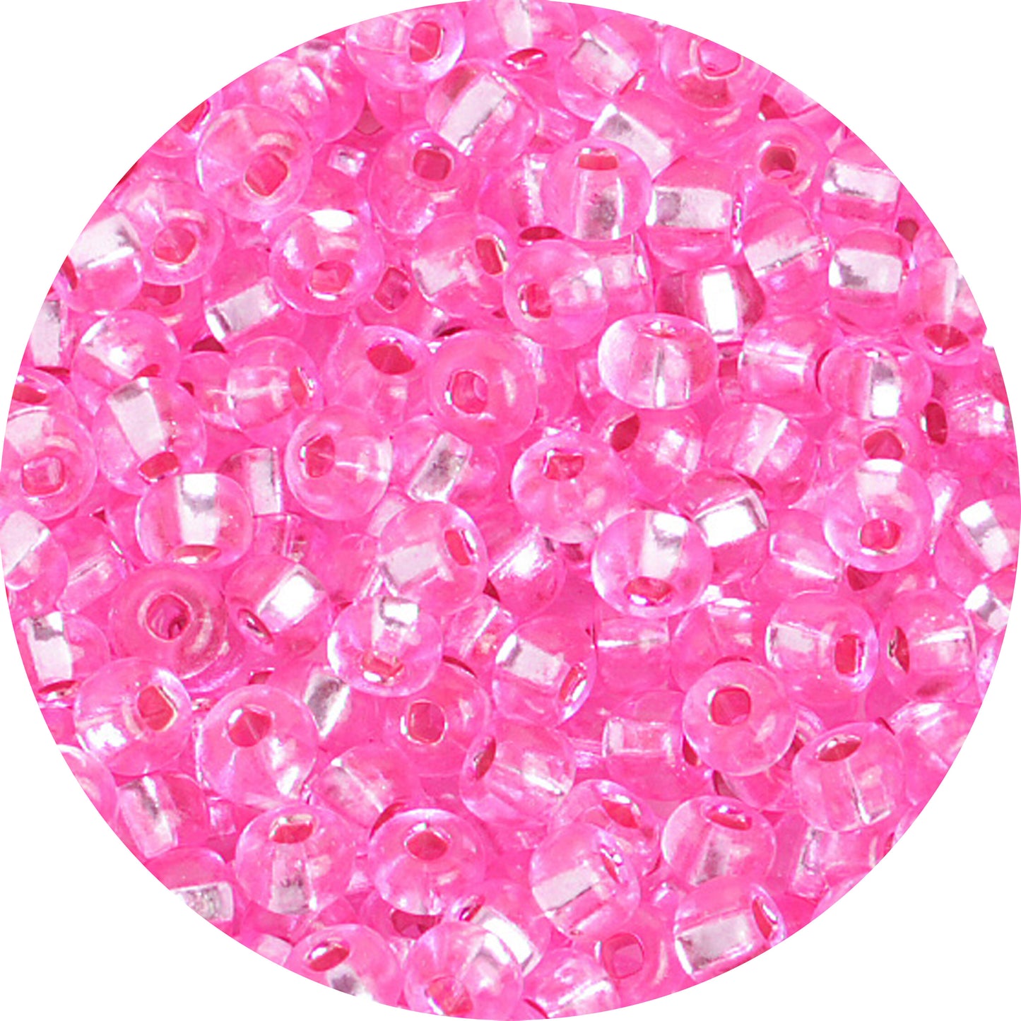 6/0 DYED ROSE PINK S/L Czech Glass Seed Beads