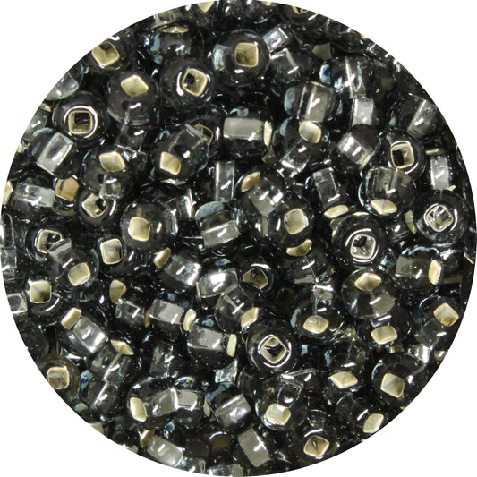 6/0 BLACK DIAMOND SL Czech Glass Seed Beads