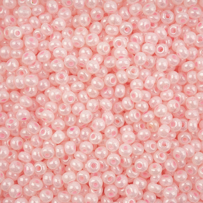 6/0 PEARLIZED PALE PINK Preciosa Seed Beads