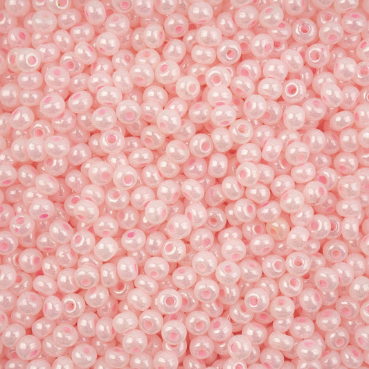 6/0 PEARLIZED PALE PINK Preciosa Seed Beads