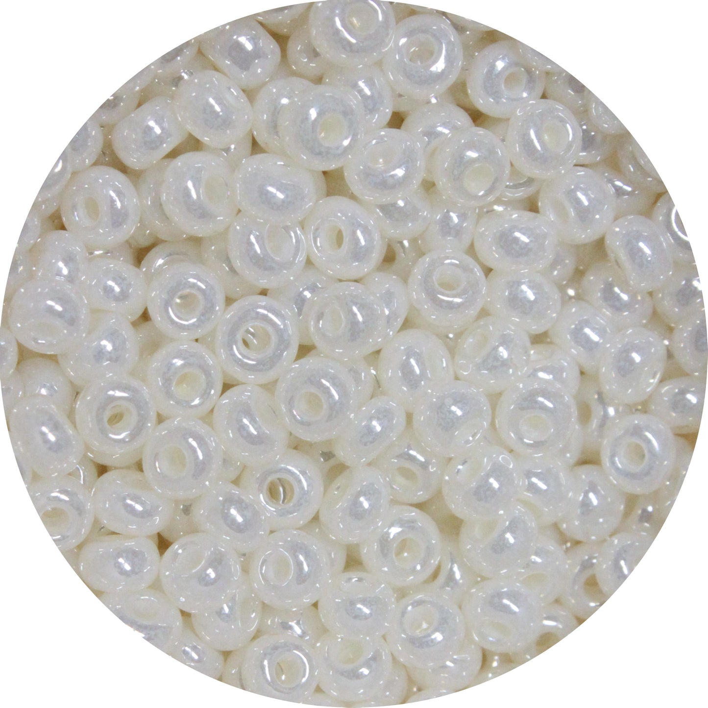 6/0 CEYLON PEARL WHITE Czech Glass Seed Beads