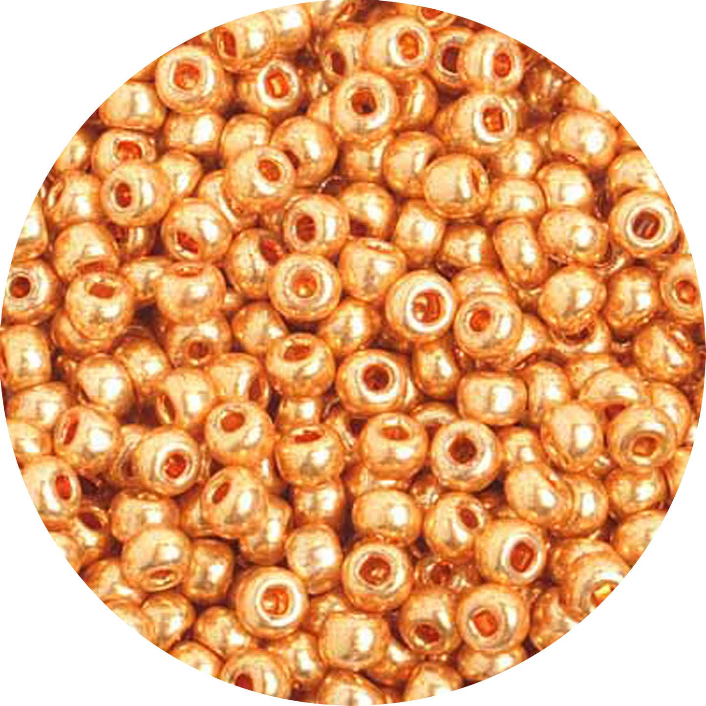 6/0 METALLIC GOLD Czech Glass Seed Beads