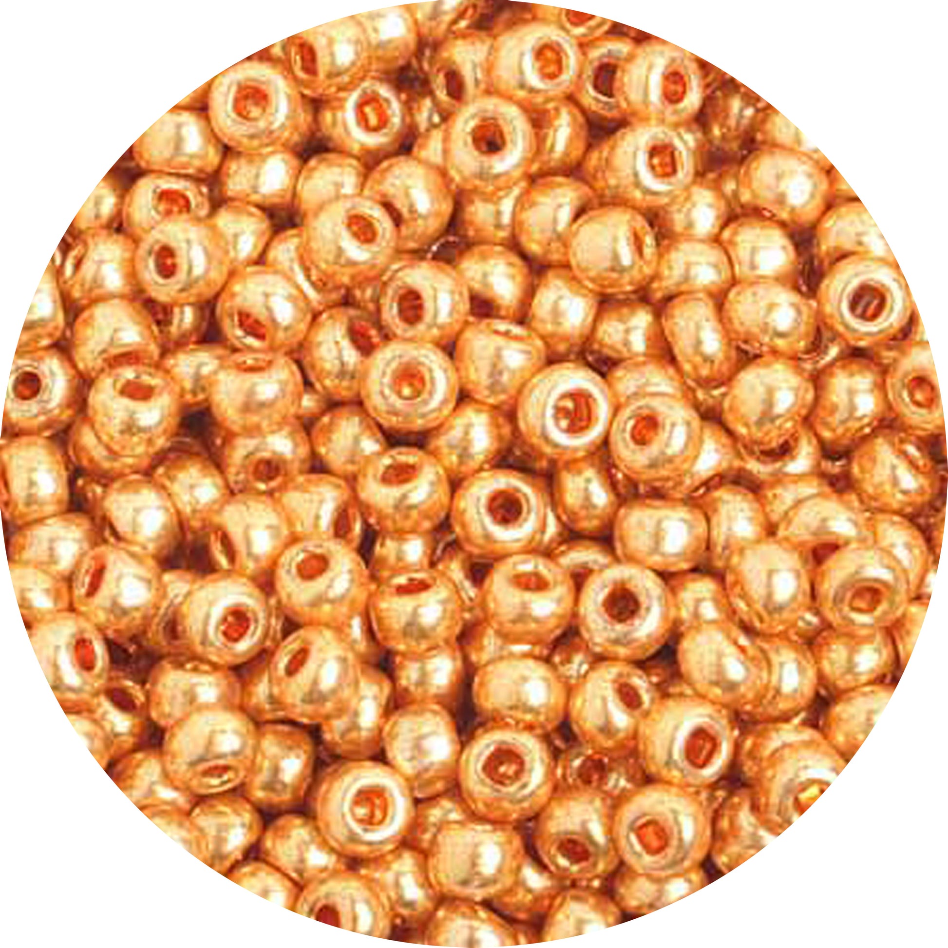 6/0 METALLIC GOLD Czech Glass Seed Beads