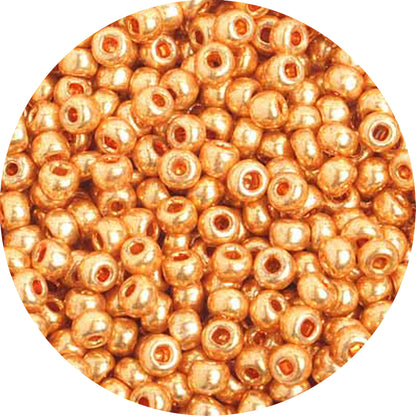 6/0 METALLIC GOLD Czech Glass Seed Beads