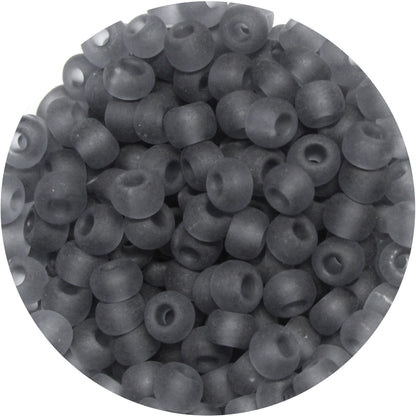 6/0 DARK GREY MATTE Seed Beads / 500 Grams / Preciosa Czech Glass