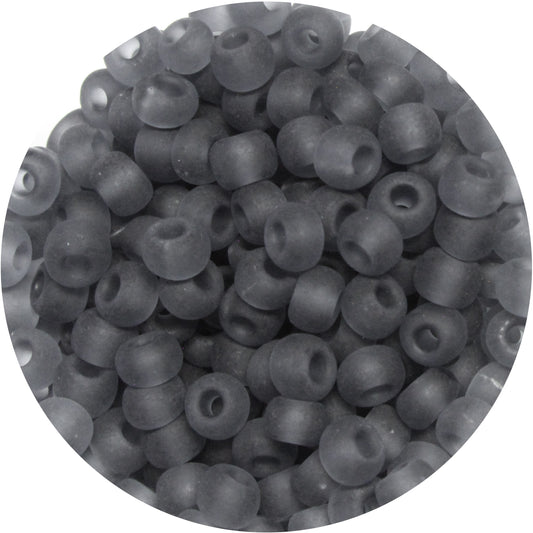 6/0 DARK GREY MATTE Seed Beads / sold in 1 ounce packs / Preciosa Czech Glass