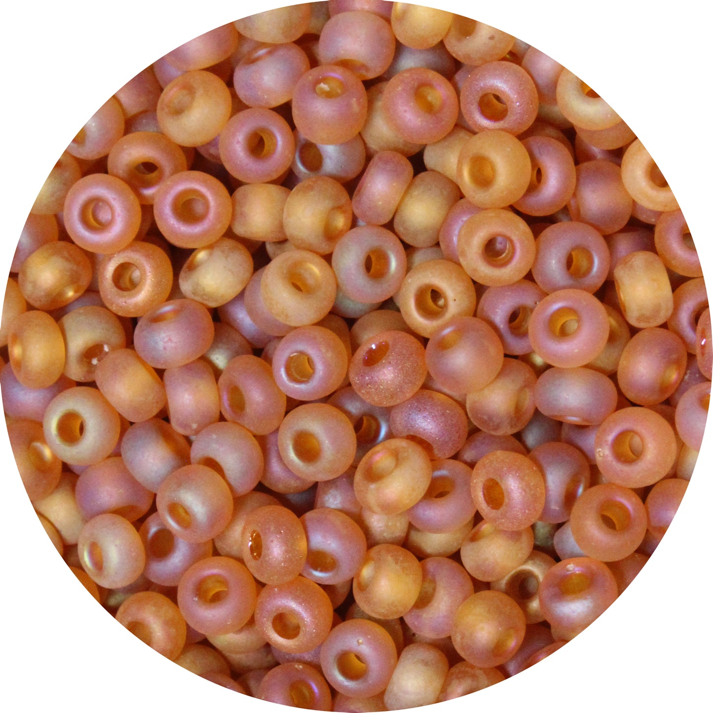 6/0 TOPAZ MATTE AB Czech Glass Seed Beads