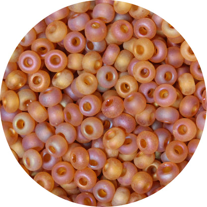 6/0 TOPAZ MATTE AB Czech Glass Seed Beads