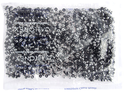 6/0 BLACK LABRADOR HALF COAT Czech Glass Seed Beads