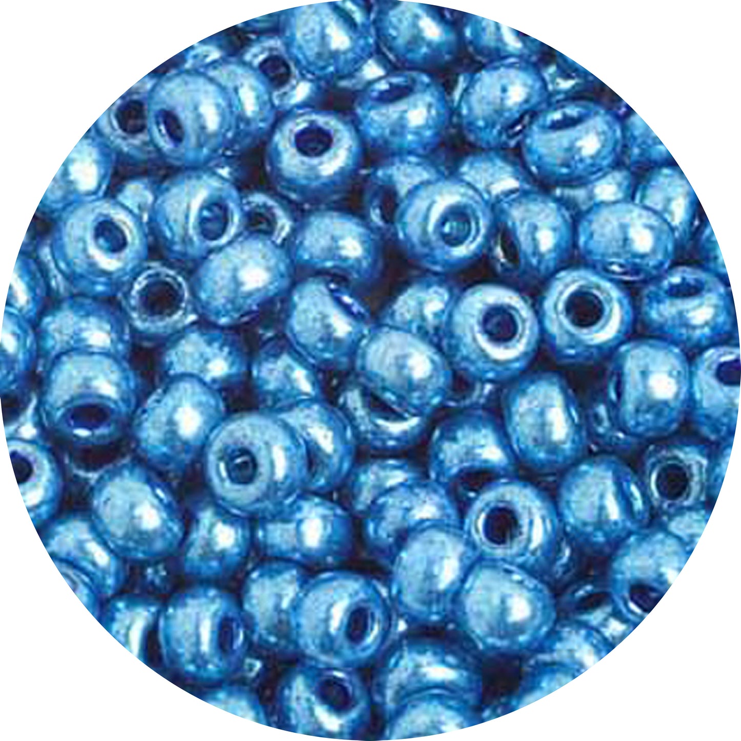 6/0 METALLIC BLUE Czech Glass Seed Beads