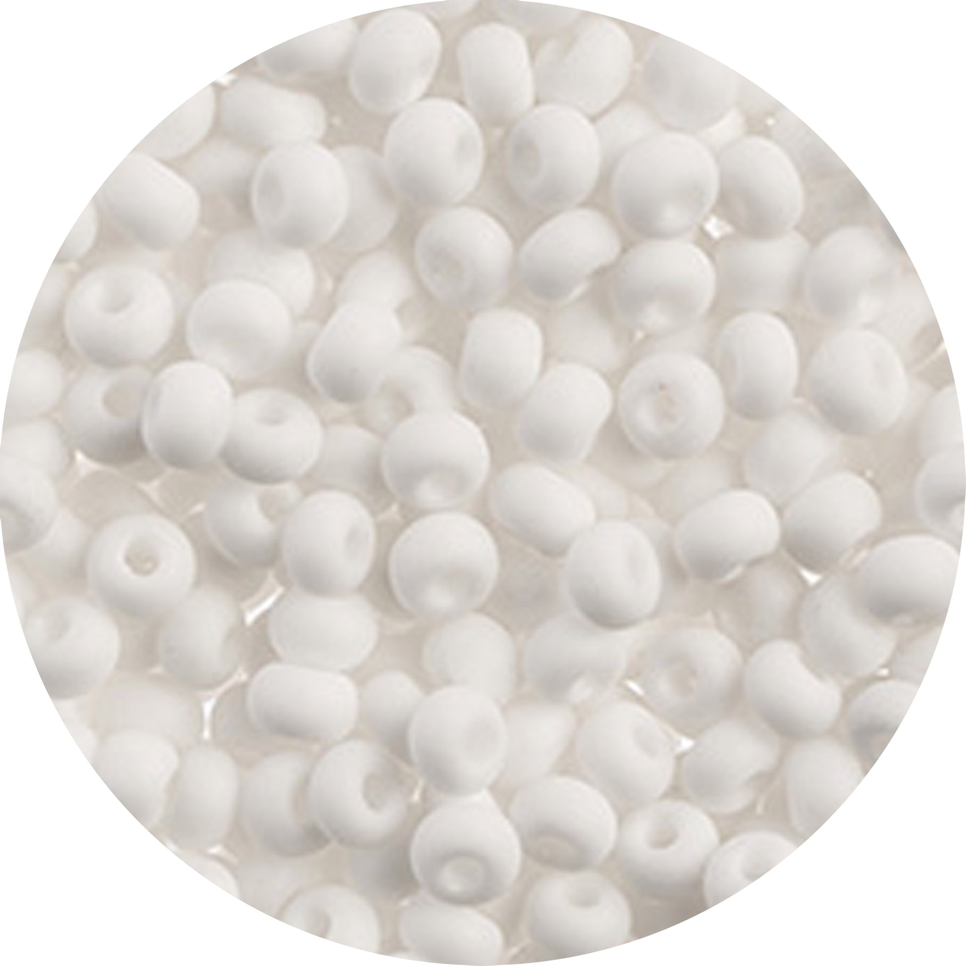 6/0 SNOW WHITE MATTE Czech Glass Seed Beads
