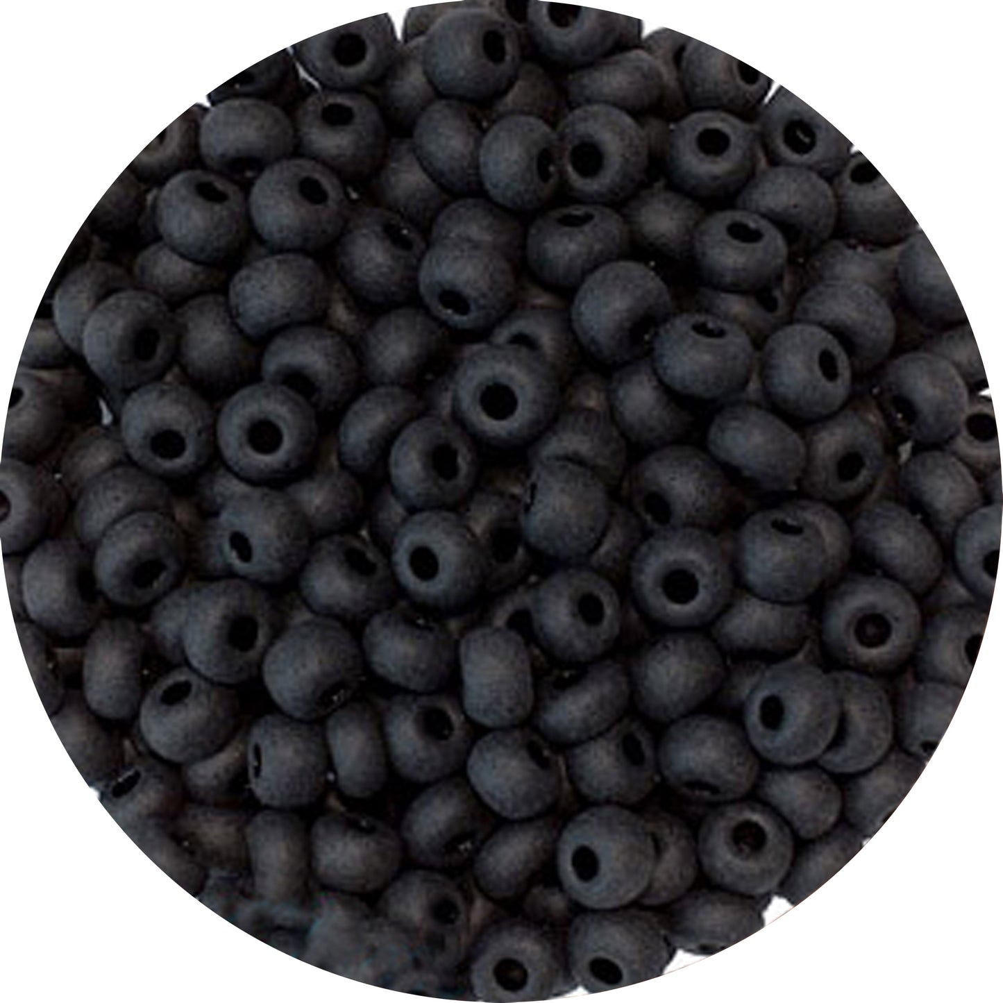 6/0 BLACK MATTE Czech Glass Seed Beads