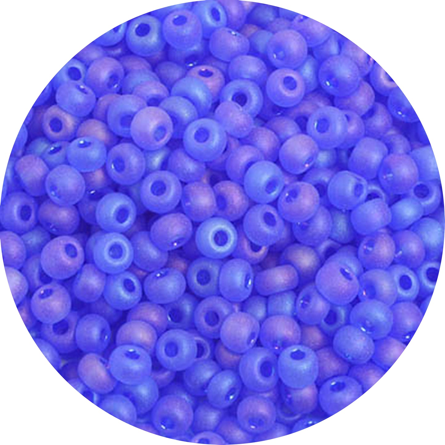 6/0 BLUE PURPLE AB MATTE Czech Glass Seed Beads