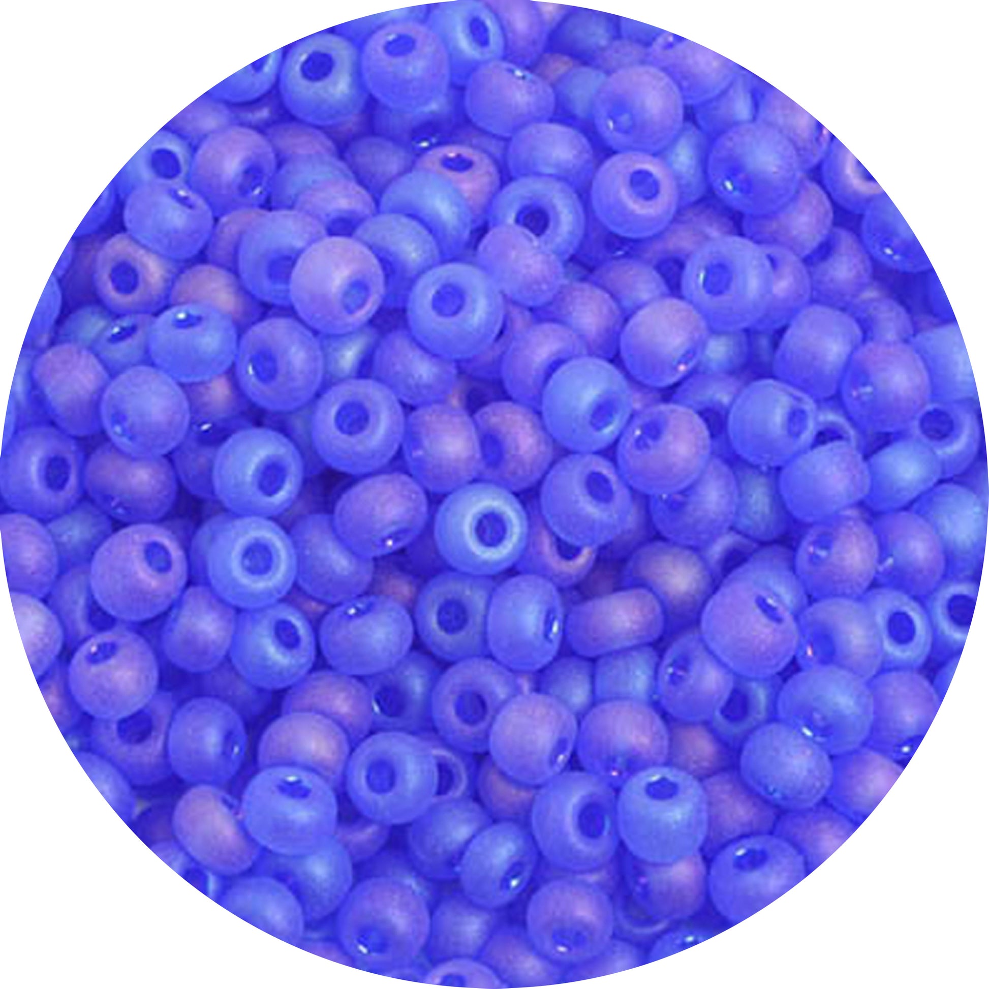6/0 BLUE PURPLE AB MATTE Czech Glass Seed Beads
