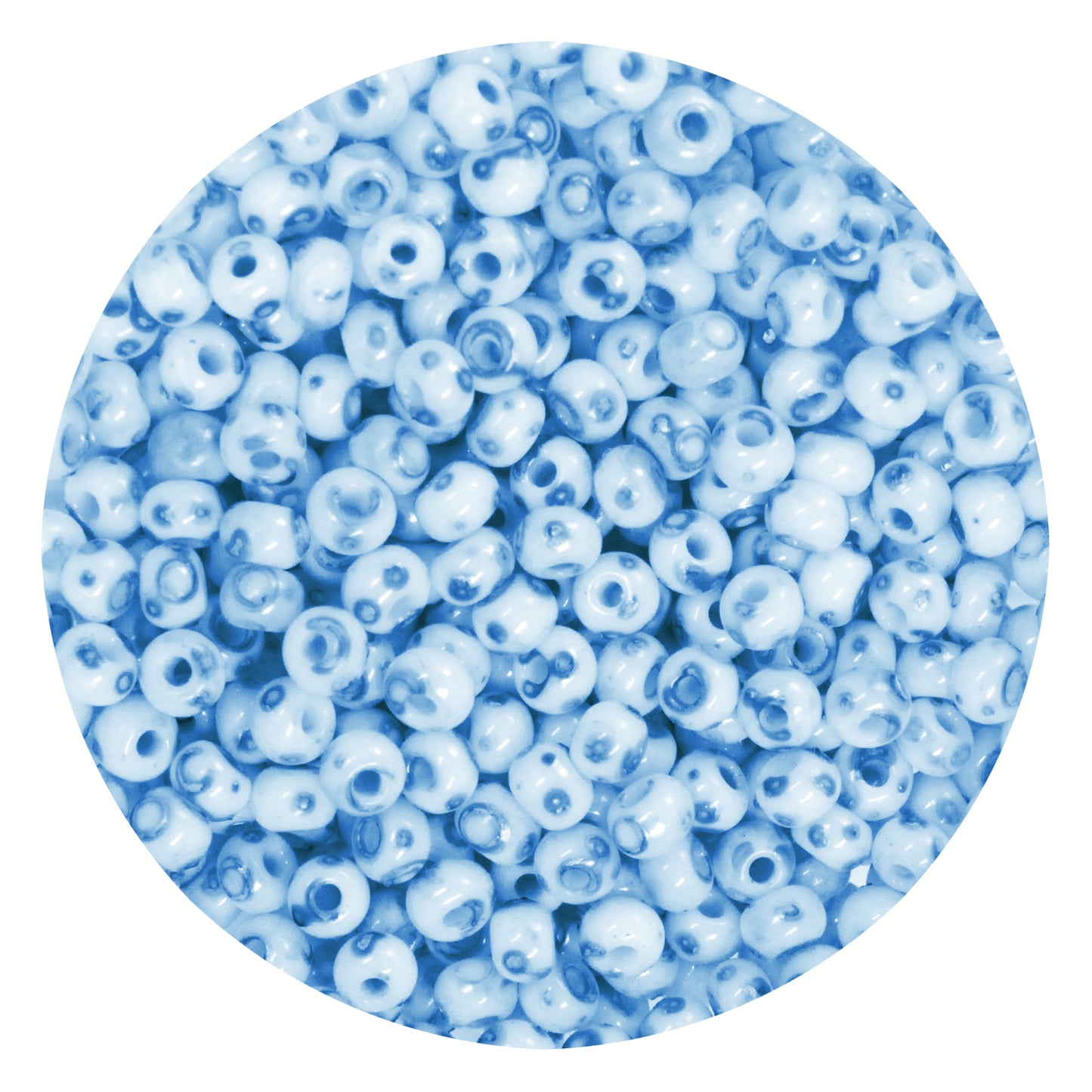 6/0 WHITE BLUE TERRA MELAFYR Czech Glass Seed Beads