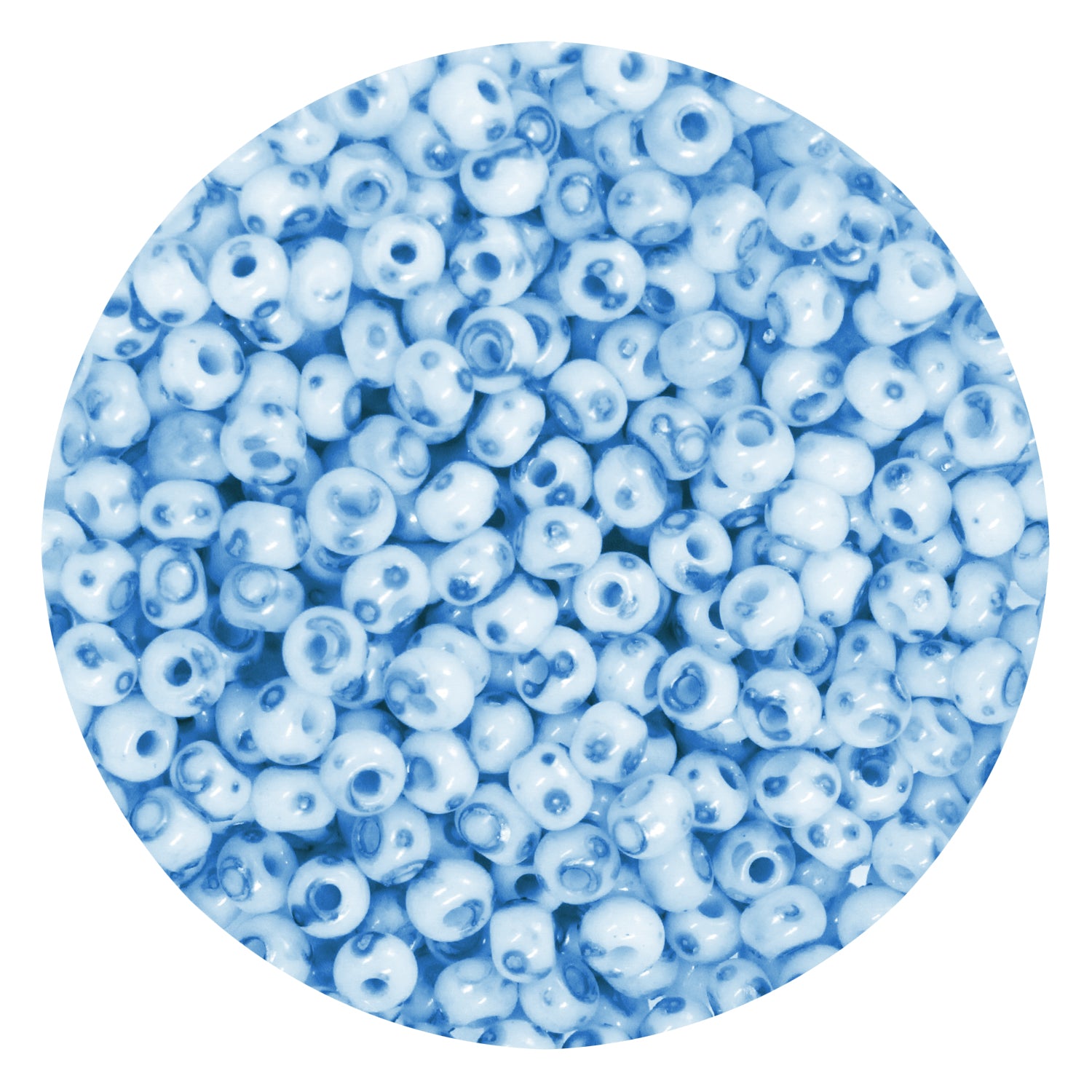 6/0 WHITE BLUE TERRA MELAFYR Czech Glass Seed Beads