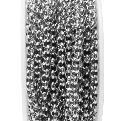 Medium Rollo Chain / stainless steel / sold by the foot / 4mm links (OD)