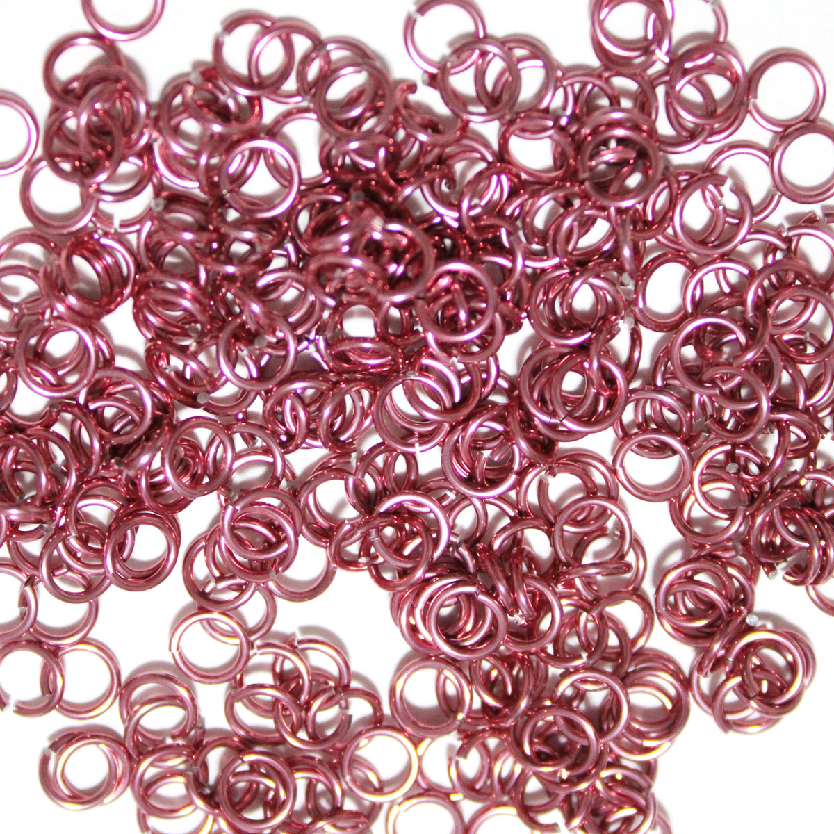 SHINY DARK PINK 3.4mm 20 GA Jump Rings