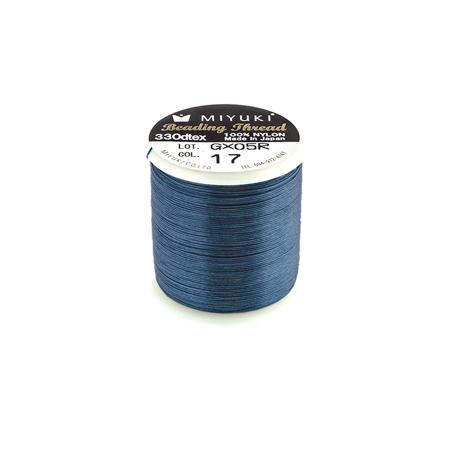 STEEL BLUE Miyuki Nylon Beading Thread