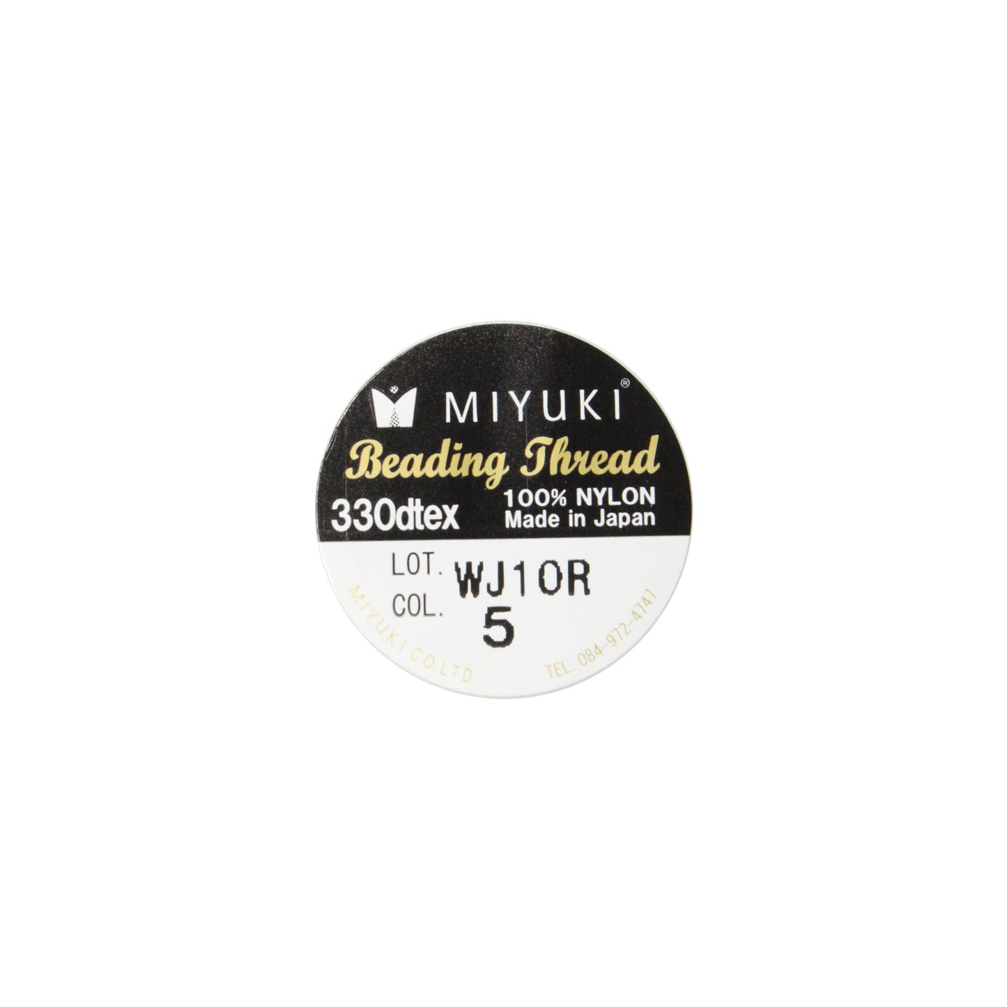 GOLD Miyuki Nylon Beading Thread – 50 m (55 yards) – Premium Pre-Waxed Bead Weaving Thread
