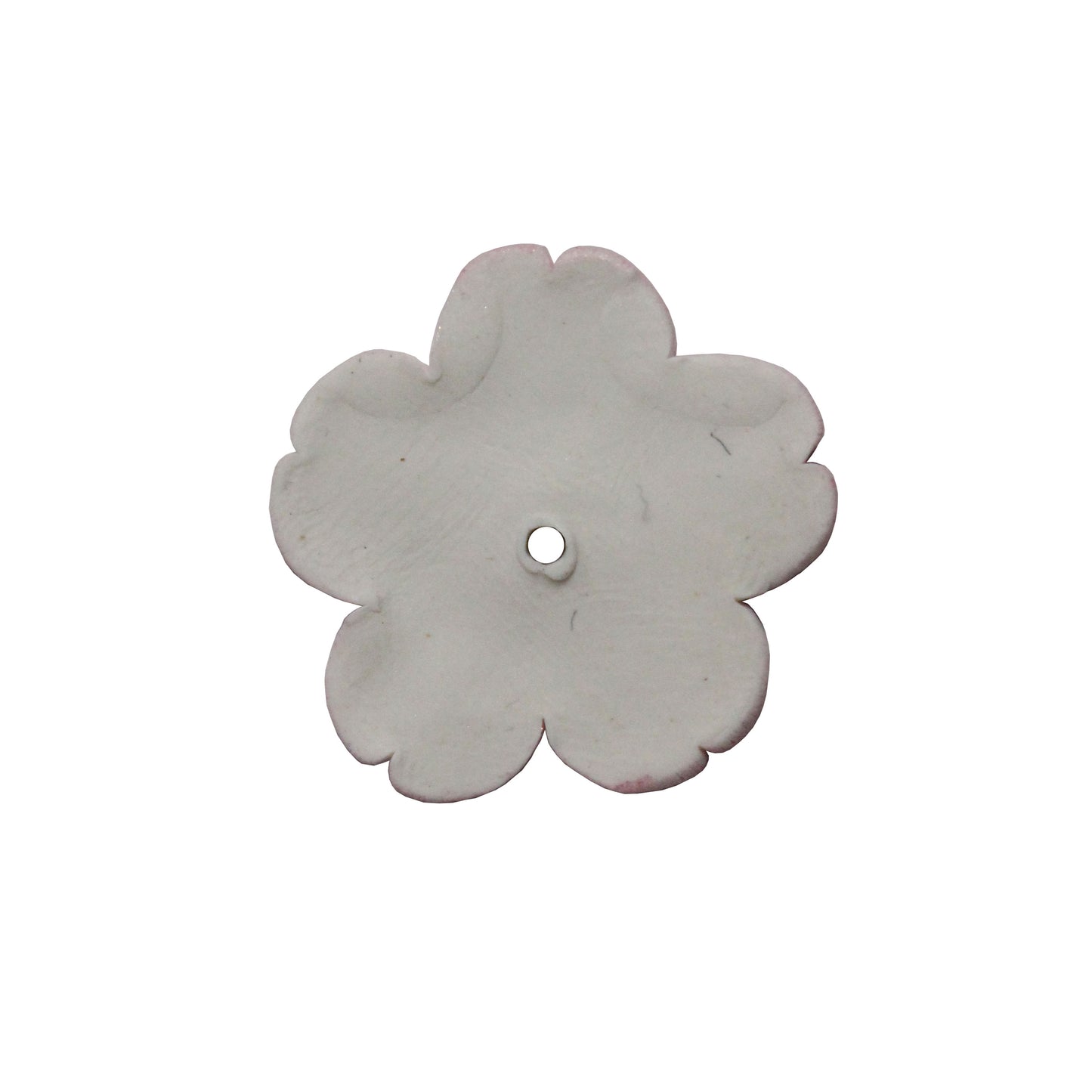 Tree Flower Blossom Bead / white and pink / handmade polymer clay / 23mm x 23mm