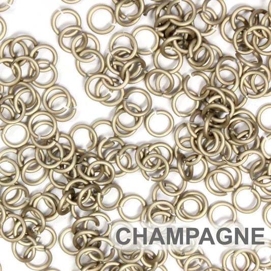 MATTE CHAMPAGNE 3.4mm 20 GA Jump Rings