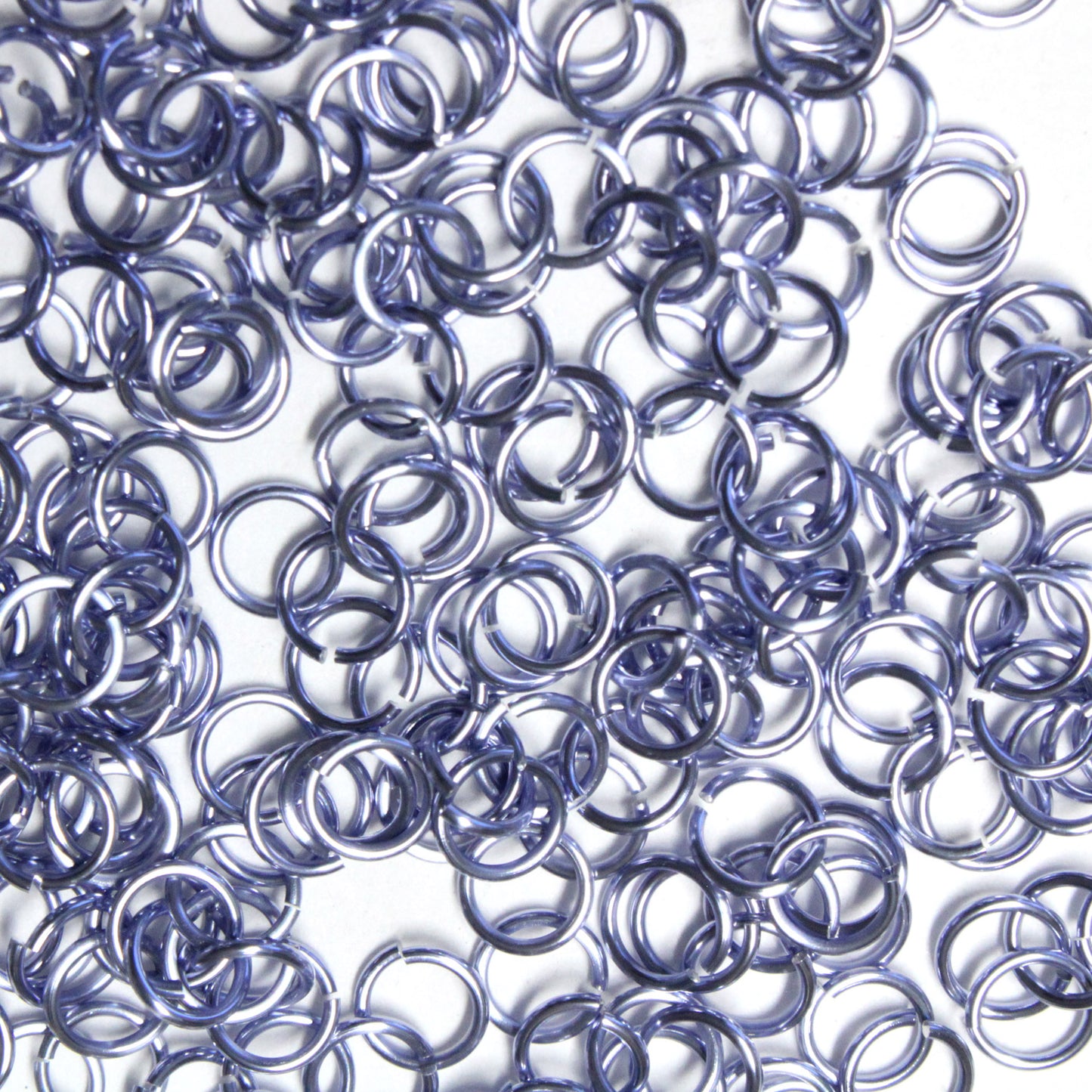 SHINY LIGHT BLUE PURPLE 4mm 20 GA Jump Rings