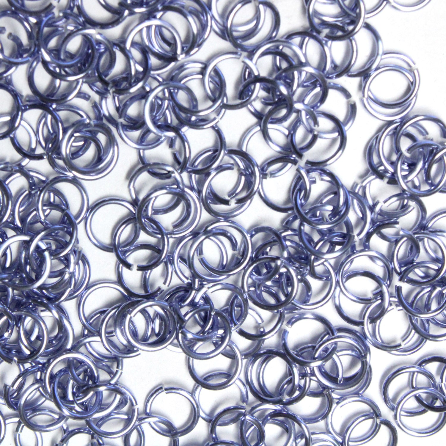 SHINY LIGHT BLUE PURPLE 4mm 20 GA Jump Rings