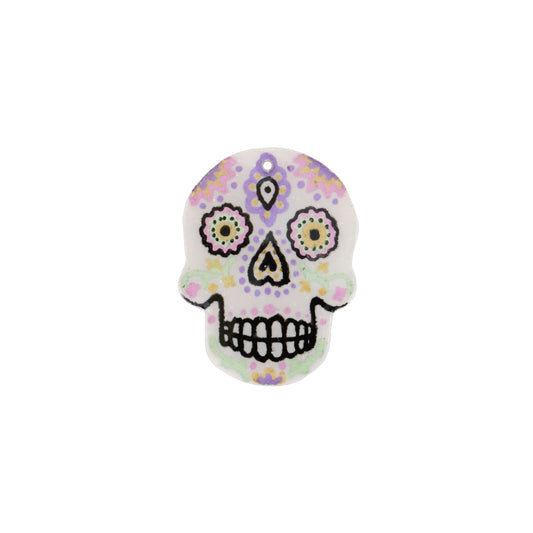 36mm Day of the Dead Skull Polymer Clay Charm