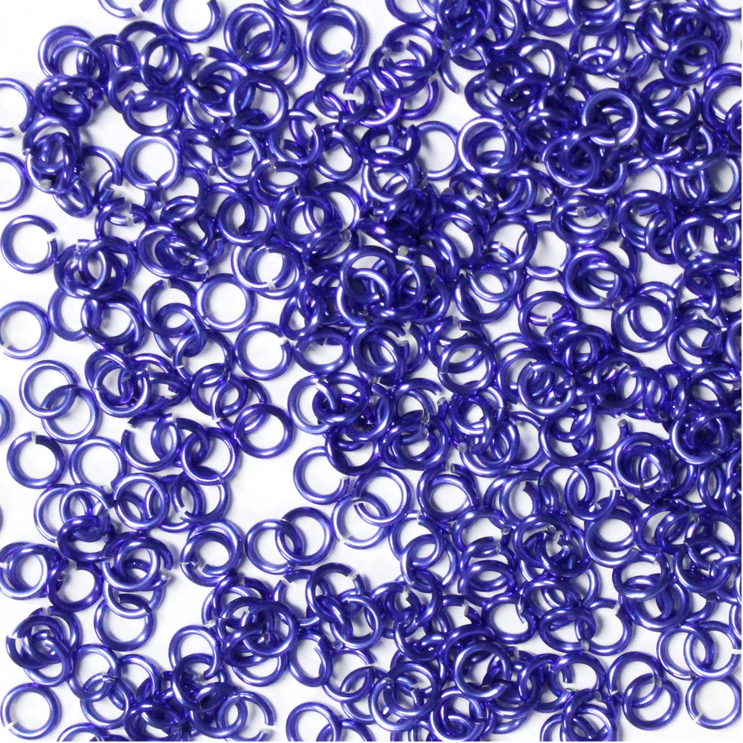 SHINY DARK LAVENDER / 2.4mm 20 GA Jump Rings / 5 Gram Pack (approx 350) / sawcut round open anodized aluminum