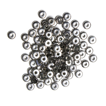 TierraCast 5mm Disk Heishi Spacer Bead / pewter with a white bronze finish / 100 Bead Pack