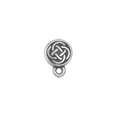 TierraCast Celtic Circle Earring Posts (Pair) / pewter with antique silver finish 
