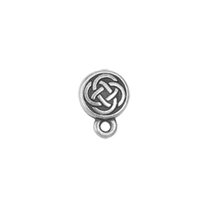 TierraCast Celtic Circle Earring Posts (Pair) / pewter with antique silver finish 