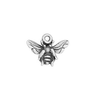 Honeybee Charm Antique Silver / reverse view