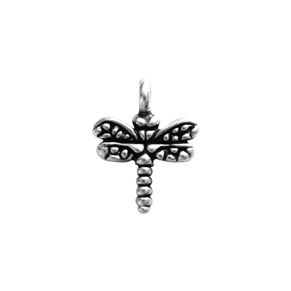 TierraCast 15mm Dragonfly Charm / pewter with antique silver finish