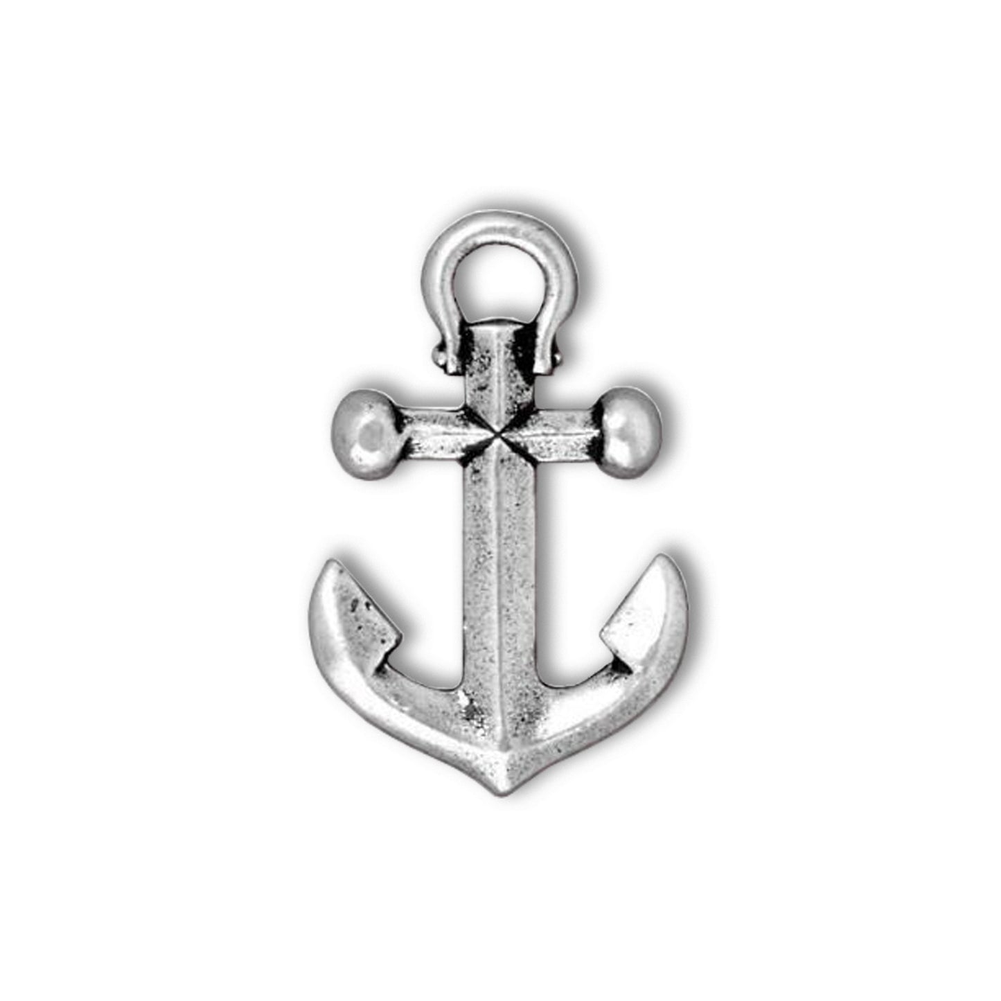TierraCast Anchor Pendant / pewter with antique silver finish
