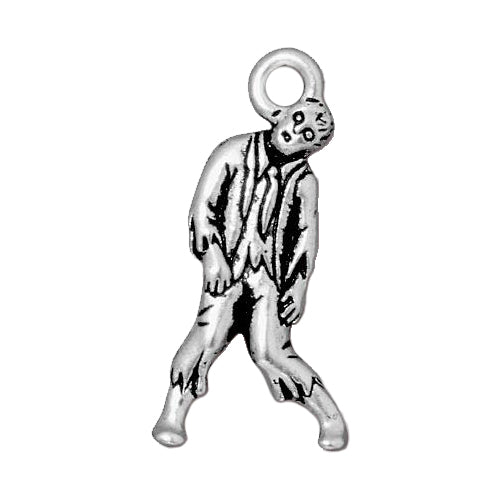 TierraCast Zombie Charm / pewter with antique silver finish