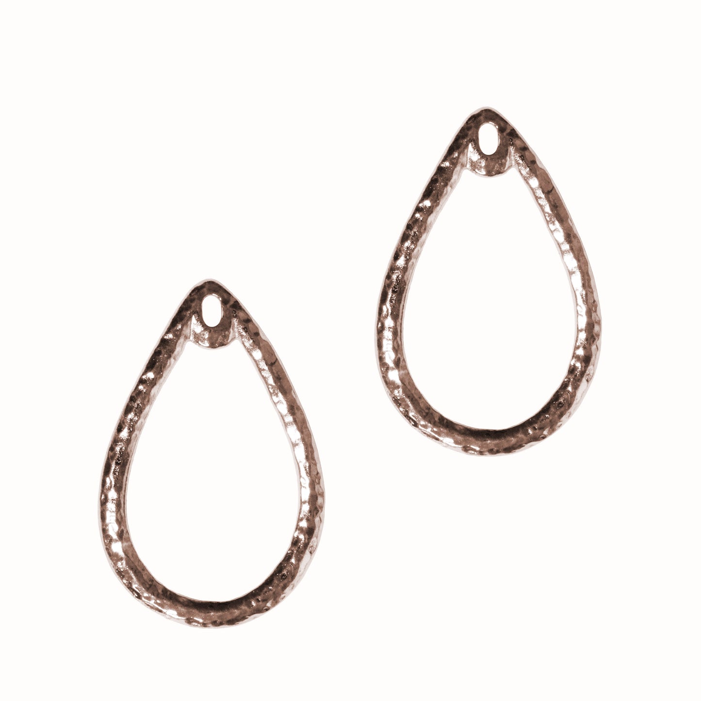 TierraCast Stitch-around Teardrop Charm / 2 Pack / plated pewter with an antique copper finish